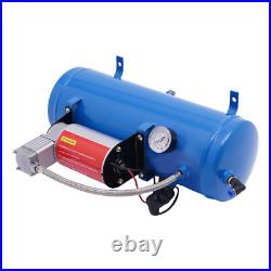 DC 12V Air Compressor 100psi with Universal 6 Liter Tank Train Air Horn Kit New