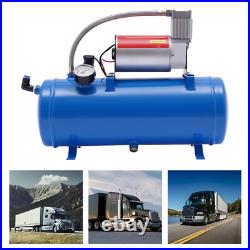 DC 12V Air Compressor 100psi with Universal 6 Liter Tank Train Air Horn Kit New