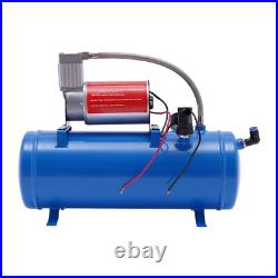 DC 12V Air Compressor 100psi with Universal 6 Liter Tank Train Air Horn Kit New
