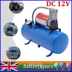 DC 12V Air Compressor 150psi with Universal 6 Liter Tank Train Air Horn Kit