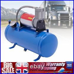 DC 12V Air Compressor 150psi with Universal 6 Liter Tank Train Air Horn Kit DC 12V Air Compressor 150psi with Universal 6 Liter Tank Train Air Horn Kit