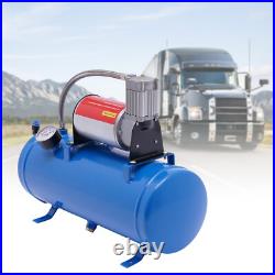 DC 12V Air Compressor 150psi with Universal 6 Liter Tank Train Air Horn Kit DC 12V Air Compressor 150psi with Universal 6 Liter Tank Train Air Horn Kit