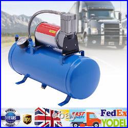 DC 12V Air Compressor 150psi with Universal 6 Liter Tank Train Air Horn Kit NEW