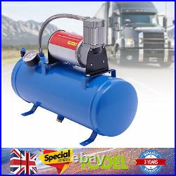 DC 12V Air Compressor 150psi with Universal 6 Liter Tank Train Air Horn Kit New