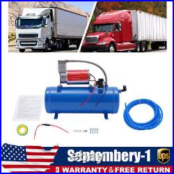 DC 12V Air Compressor 150psi with Universal 6 Liter Tank Train Air Horn Kit New