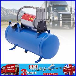 DC 12V Air Compressor 150psi with Universal 6 Liter Tank Train Air Horn Kit New