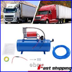 DC 12V Air Compressor 150psi with Universal 6 Liter Tank Train Air Horn Kit New DC 12V Air Compressor 150psi with Universal 6 Liter Tank Train Air Horn Kit New