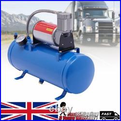 DC 12V Air Compressor 150psi with Universal 6 Liter Tank Train Air Horn Kit New