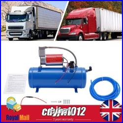 DC 12V Air Compressor 150psi with Universal 6 Liter Tank Train Air Horn Kit New