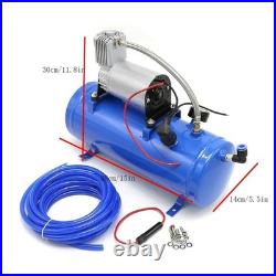 DC 12V Air Compressor 150psi with Universal 6 Liter Tank Train Air Horn Kit New