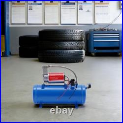 DC 12V Air Compressor 150psi with Universal 6 Liter Tank Train Air Horn Kit New