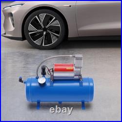 DC 12V Air Compressor 150psi with Universal 6 Liter Tank Train Air Horn Kit New