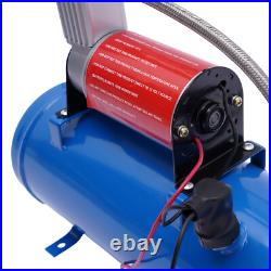 DC 12V Air Compressor 150psi with Universal 6 Liter Tank Train Air Horn Kit New