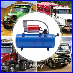 DC 12V Air Compressor 150psi with Universal 6 Liter Tank Train Air Horn Kit New DC 12V Air Compressor 150psi with Universal 6 Liter Tank Train Air Horn Kit New