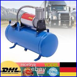 DC 12V Air Compressor 150psi with Universal 6 Liter Tank Train Air Horn Kit New