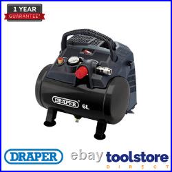 Draper 02115 6 Litre Oil Free Compact Portable Air Line Compressor 1.5HP