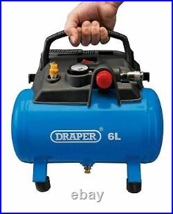 Draper 02115 6 Litre Oil Free Portable Air Line Compressor