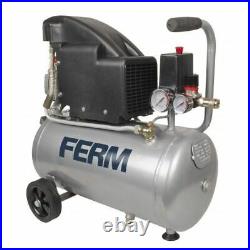 Ferm Air Compressor 1.5HP 1100W 24 Litre Tyre Inflating Spraying DIY Workshop