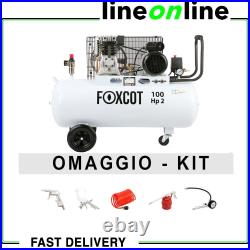 Foxcot FL100 100 litre compressor -With five kit air tools