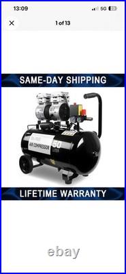 GEARZAAR Air Compressor 50L Silent Low Noise 9.6 CFM Oil Free 50 Litre 115psi