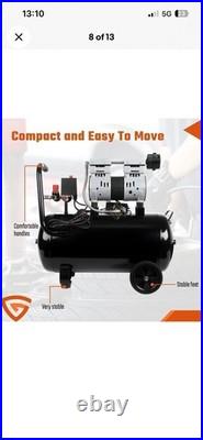 GEARZAAR Air Compressor 50L Silent Low Noise 9.6 CFM Oil Free 50 Litre 115psi