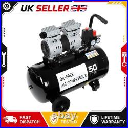 GEARZAAR Air Compressor 50L Silent Low Noise 9.6 CFM Oil Free 50 Litre Best