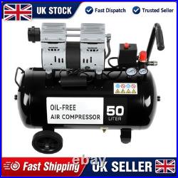 GEARZAAR Air Compressor 50L Silent Low Noise 9.6 CFM Oil Free 50 Litre New