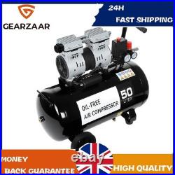 GEARZAAR Air Compressor 50L Silent Low Noise 9.6 CFM Oil Free 50 Litre UK