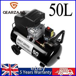 Gearzaar 50l Litre Ltr Air Compressor 9.6cfm 2.5hp 3000rpm Tire Type Oil Unit Uk