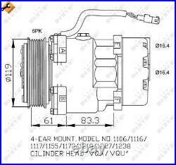 Genuine NRF Air Con Compressor for Citroen Relay HDi 2.2 Litre (04/2002-06/2006)