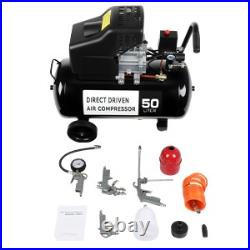 Gezarzaar Portable Air Compressor 50L Litre ltr 9.6CFM 2.5HP & 5 Piece Tool Kit