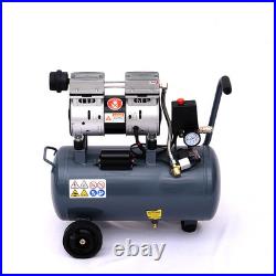Grey 25 Litre Air Compressor 220V Low Noise Oil Free 2.5HP 1400RPM 8CFM Portable