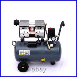 Grey 25 Litres Air Compressor Oil Free 2.5HP 1400RPM 8CFM 220V Portable Machine