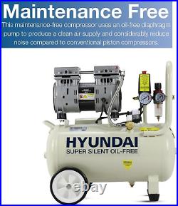 HY7524 24 Litre Air Compressor, 5.2Cfm/100Psi, Silenced, Oil Free, 750W / 230