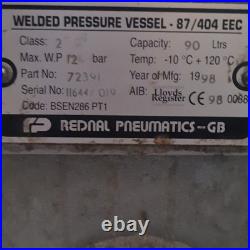 Hydrovane 502 Stationary Air Compressor with 90 Litre Tank, Stationary Unit