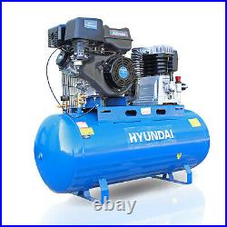 Hyundai 200L Litre Air Compressor, 29CFM/145psi, Twin Cylinder Belt Drive 14hp