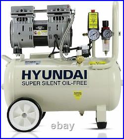 Hyundai 24 Litre Ultra Silent Air Compressor, 100PSI, 5.2CFM, 7 Bar, 750 Watt