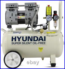 Hyundai 24 Litre Ultra Silent Air Compressor, 100PSI, 5.2CFM, 7 Bar, HY7524