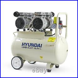 Hyundai 50 Litre Air Compressor, 11CFM/100psi, Oil Free, Low Noise, Electric 2hp