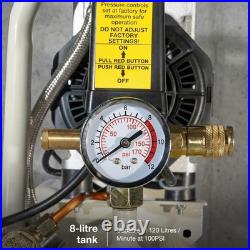 Hyundai 8 Litre Oil-Free Low Noise Air Compressor for DIY and Air Tools