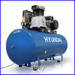 Hyundai Electric Air Compressor 200L Ltr Litre Belt Drive 3hp 145psi 10bar 14cfm