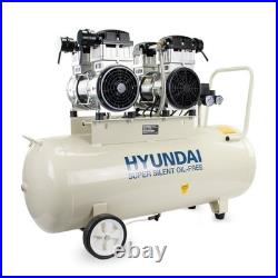 Hyundai HY2150100 3kW 4HP 100 Litre Oil-Free Silenced Air Compressor 22 CFM