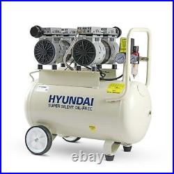 Hyundai HY27550 50 Litre Oil Free Air Compressor, 11CFM/100psi, Low Noise 2hp