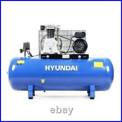 Hyundai HY3150S 150 Litre Air Compressor, Twin Cylinder, Belt Drive 3hp