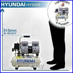 Hyundai HY5508 4CFM, 550w, 0.75HP, 8 Litre Oil Free Direct Drive Air Compressor