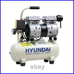 Hyundai HY5508 8 Litre Oil Free Direct Drive Air Compressor 4CFM/118psi, Silen