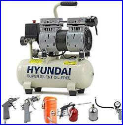 Hyundai HY5508 8 Litre Oil Free Direct Drive Air Compressor +5 Pcs accessories K