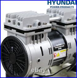 Hyundai HY7524 24 Litre Air Compressor, 5.2cfm/100psi, Silenced, Oil Free, 750w