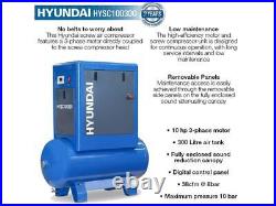 Hyundai HYSC100300 10hp 300 Litre Screw Compressor