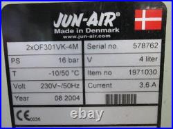 Jun-Air 2xOF301VK-4M 16 bar 4 liter 3.6A 230V 50Hz Air Compressor